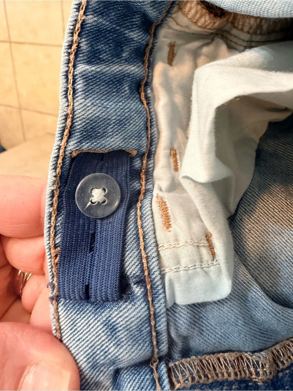 Girls 6/7 old navy Light Blue baggy Straight-Leg Jeans